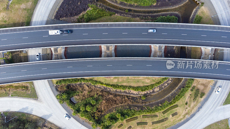 高速公路路口空中