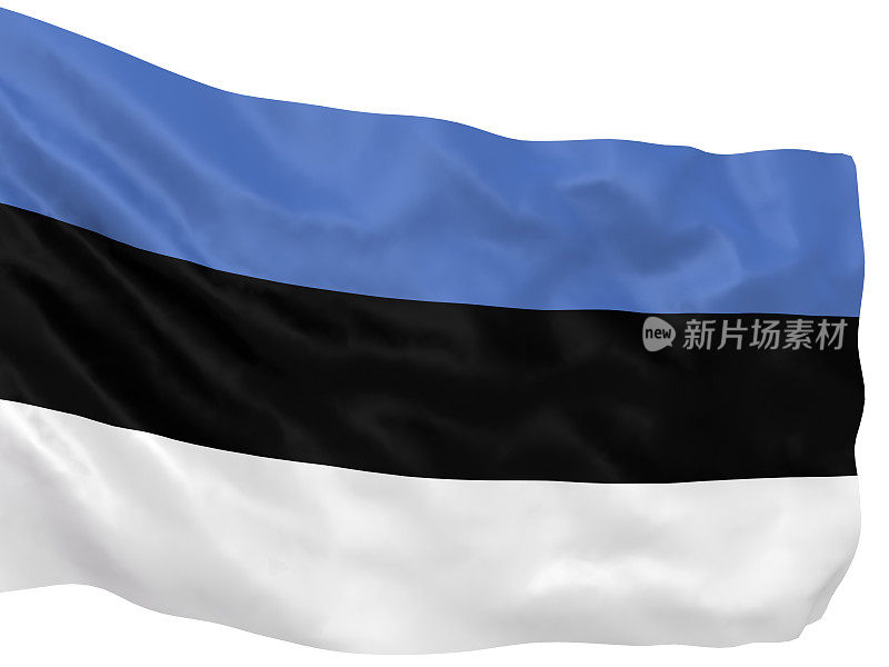 爱沙尼亚国旗飘扬