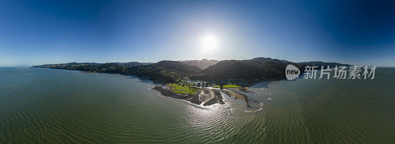 新西兰北岛的新西兰海岸线鸟瞰图