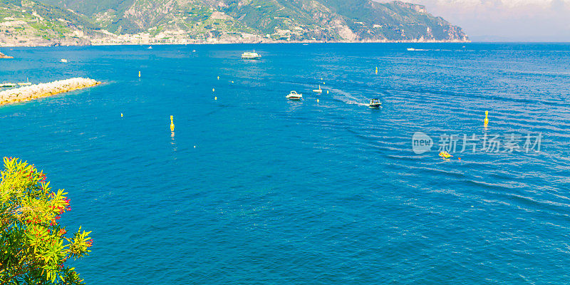 阿玛海岸。意大利。意大利文化。第勒尼安海。夏天