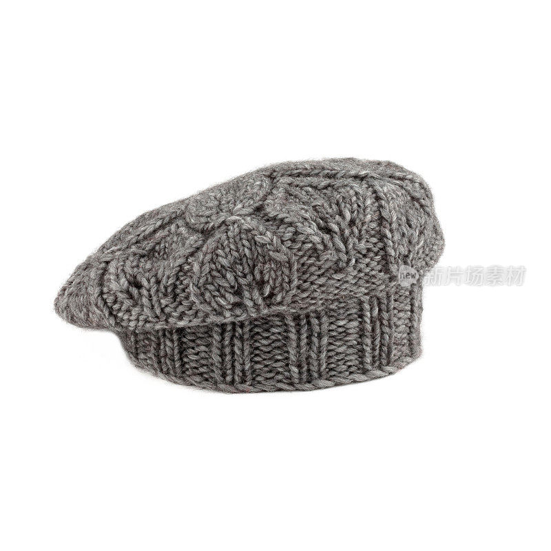 羊毛灰色法国贝雷帽