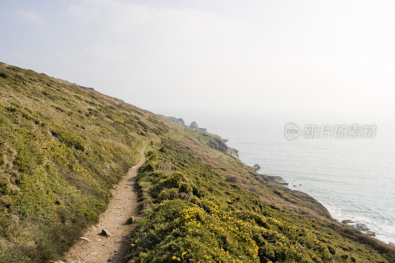 康沃尔南岸的一条海岸小路