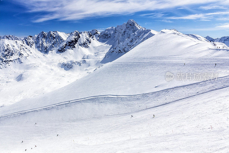 波兰塔特拉山脉的滑雪坡道