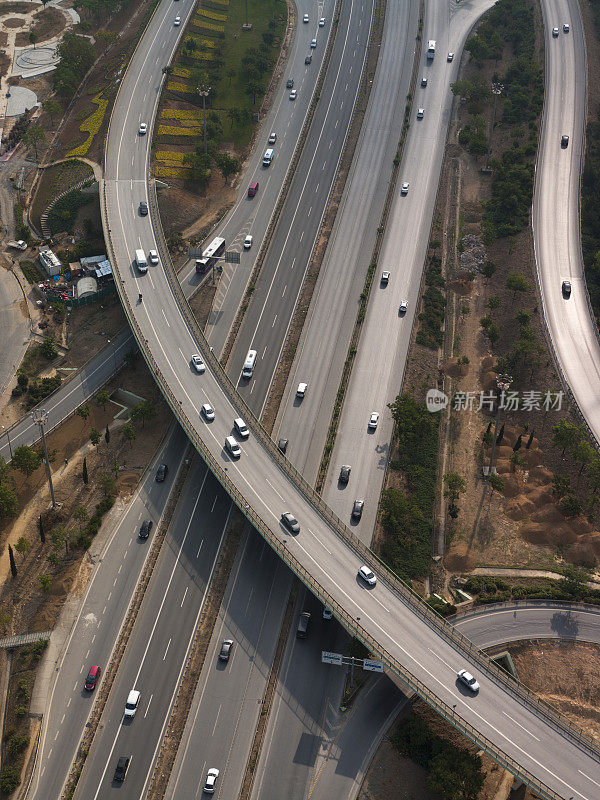 通往伊斯坦布尔的公路鸟瞰图