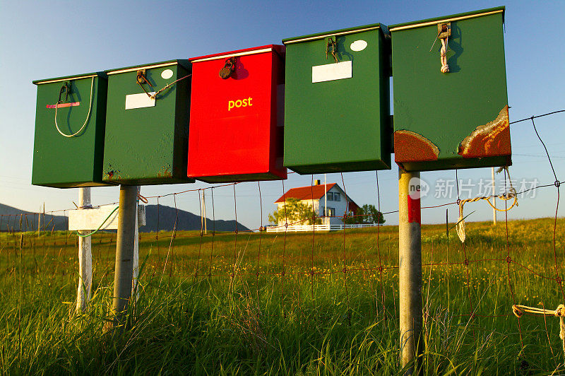 挪威农村的邮箱