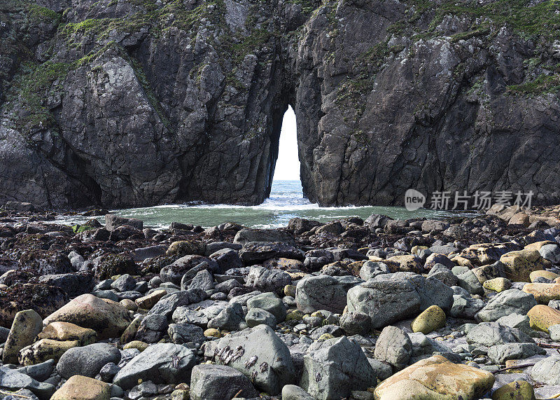 岩石墙开放潮汐池哈里斯海滩州立公园俄勒冈