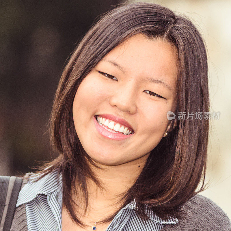 微笑的中国女人画像