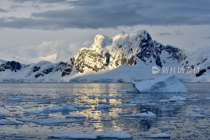 南极冰川、冰山和山脉