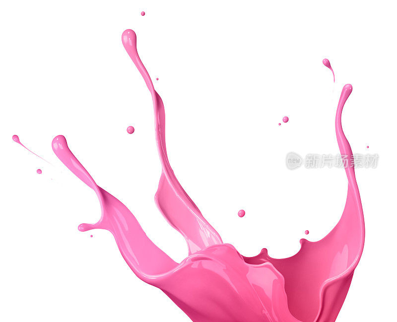 一抹鲜艳的粉红色油漆
