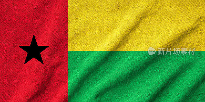 折边几内亚比绍共和国国旗