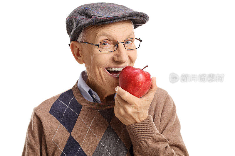 老年人吃苹果
