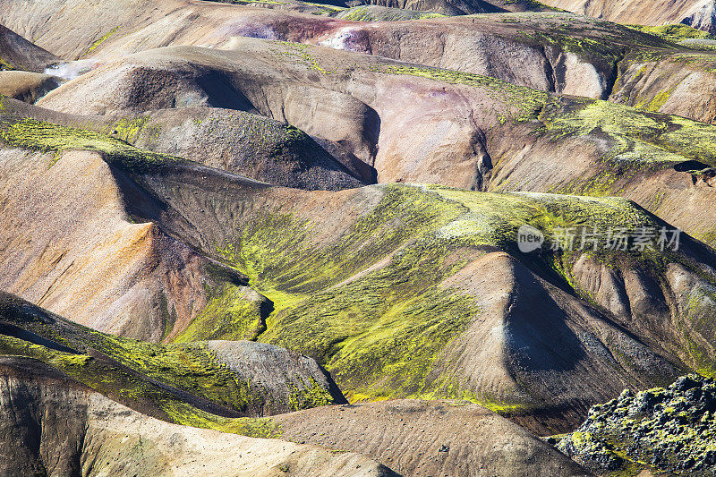 在冰岛的Landmannalaugar徒步旅行