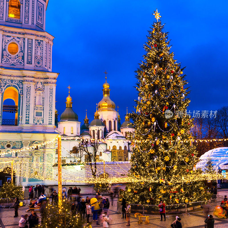 乌克兰基辅的一棵圣诞树