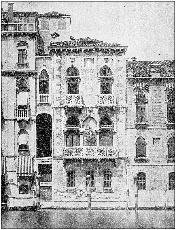 古董照片:苔丝狄蒙娜之家，威尼斯，意大利