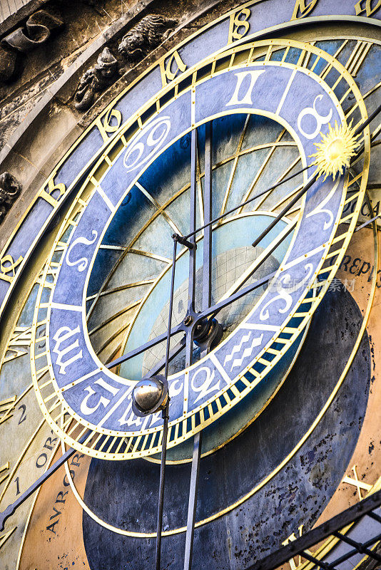 捷克布拉格天文钟的侧面角度