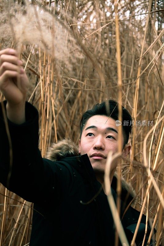 亚洲男模特的肖像