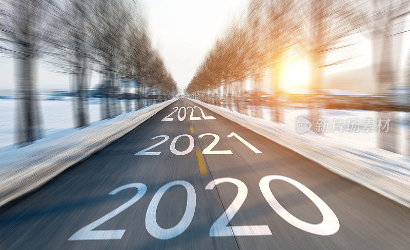 数量2020年至2022年在冬季道路上