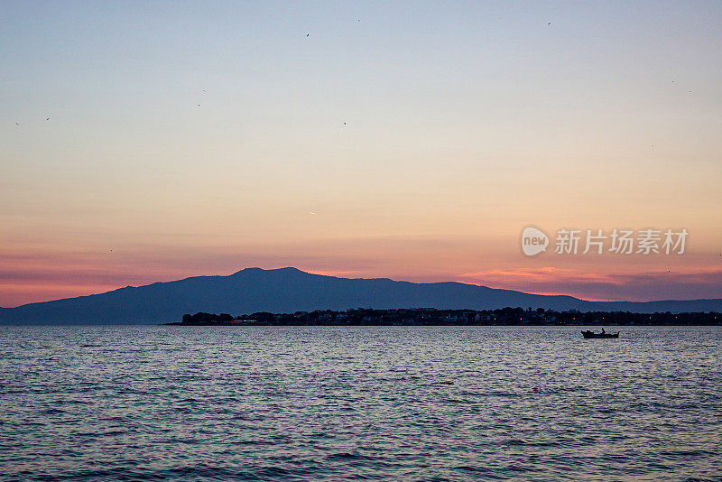 日落与海景