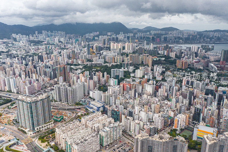 香港拥挤的公寓楼