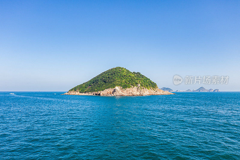 香港世界地质公园西贡的鸟瞰图