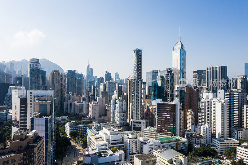 香港市区鸟瞰图