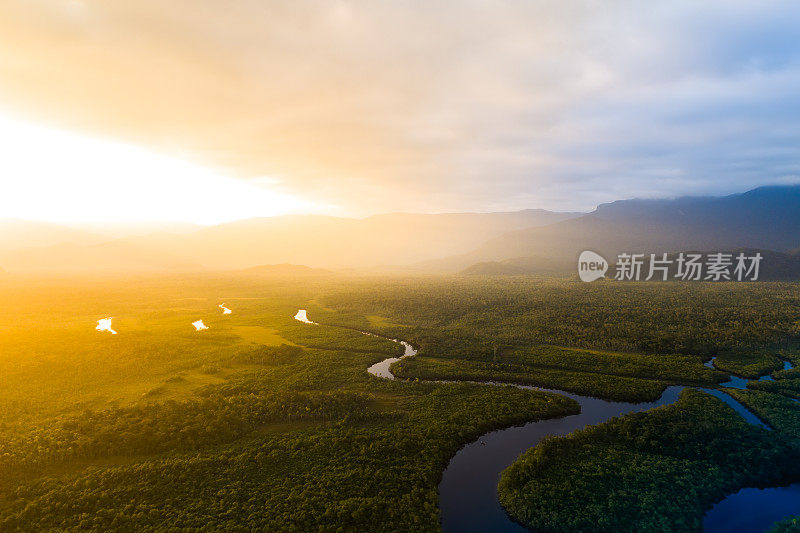 巴西热带雨林鸟瞰图