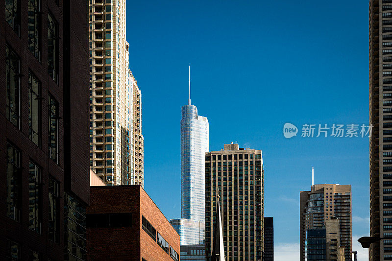 美国芝加哥的摩天大楼