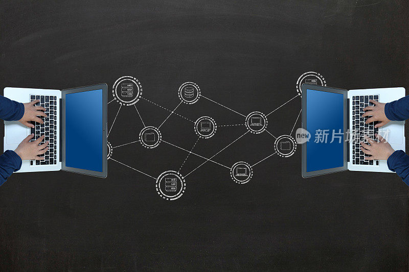 计算机网络连接云计算笔记本电脑