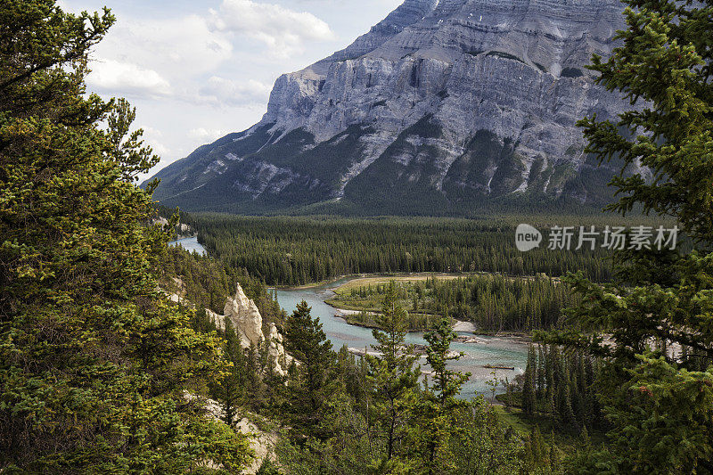 胡都，弓河和山伦德尔，班夫国家公园，AB，加拿大