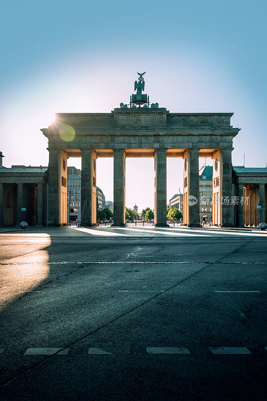 柏林勃兰登堡门，蓝天，柏林，德国