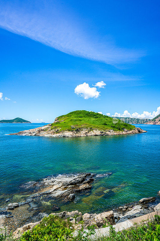 香港鹤咀地区的海景