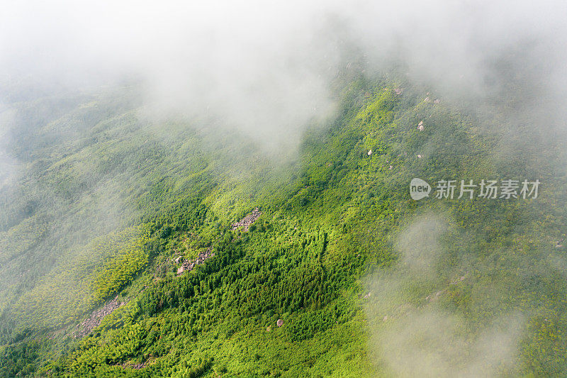 风力发电大面积分布在山区