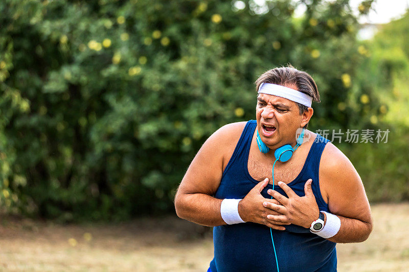 有个运动员在公园跑步后胸口痛，心脏病发作
