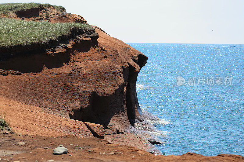 魁北克莫德林岛的砂岩地层