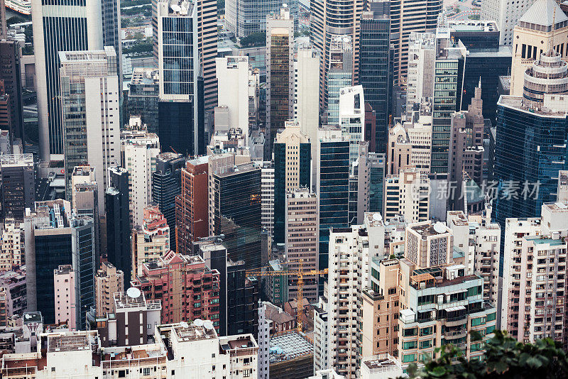 看香港城市的摩天大楼