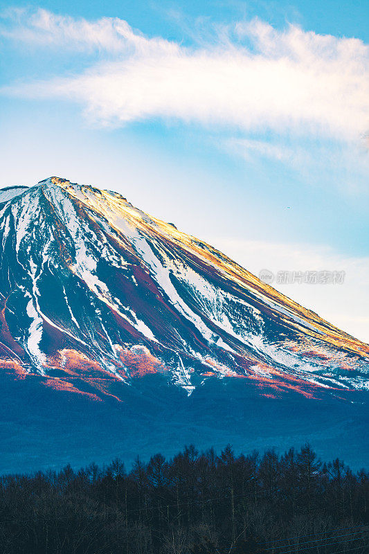 日本，川口藤吉田的富士山