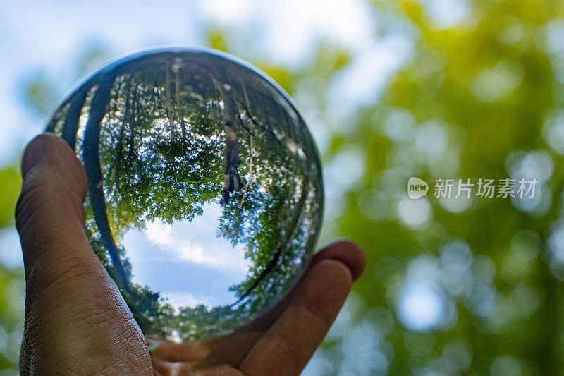 专注于照顾自然和气候，水晶球周围有一个地球仪，反映了球内外的自然。球是用一只手拿着的。