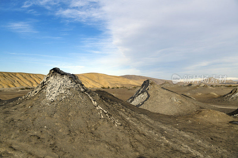 阿塞拜疆戈布斯坦的泥火山地带