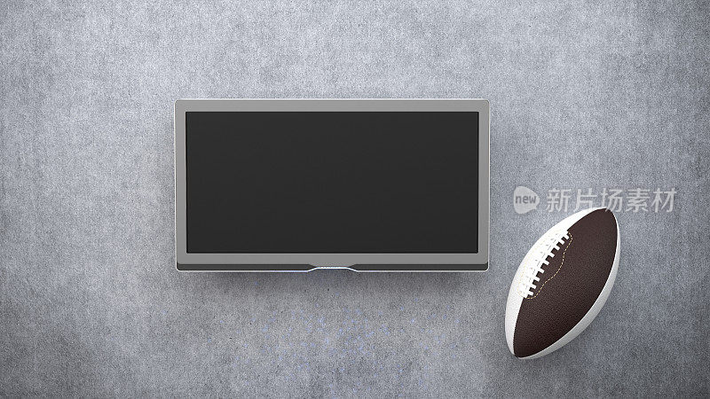 美式橄榄球，橄榄球用液晶电视屏幕灰墙上拷贝空间体育在线投注游戏