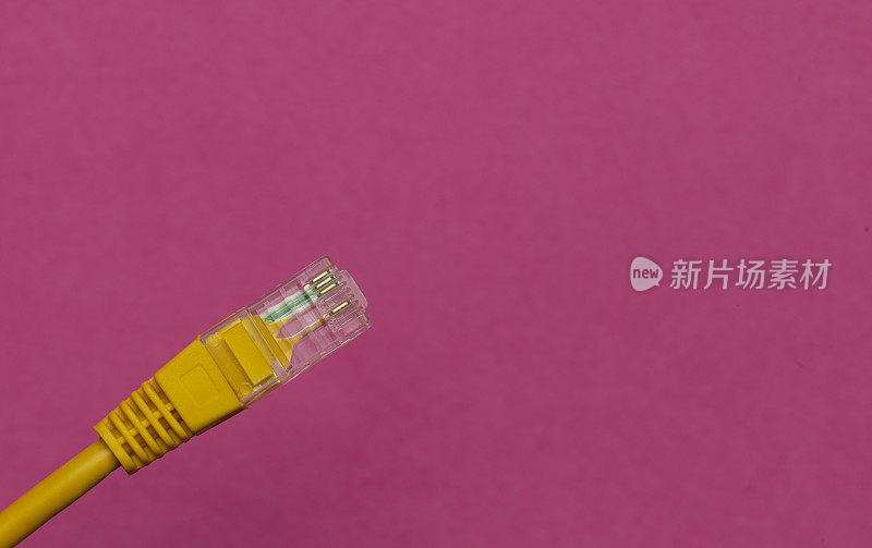 网线黄色RJ45连接器