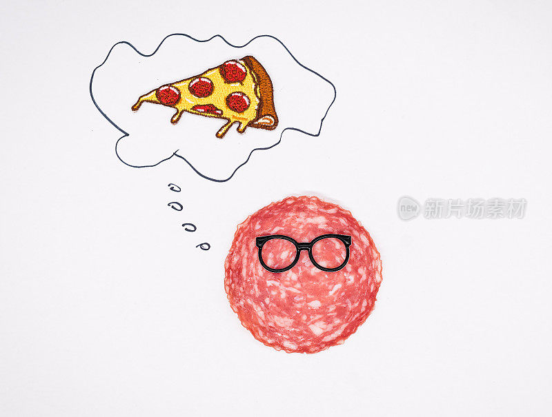 意大利辣香肠梦想着披萨