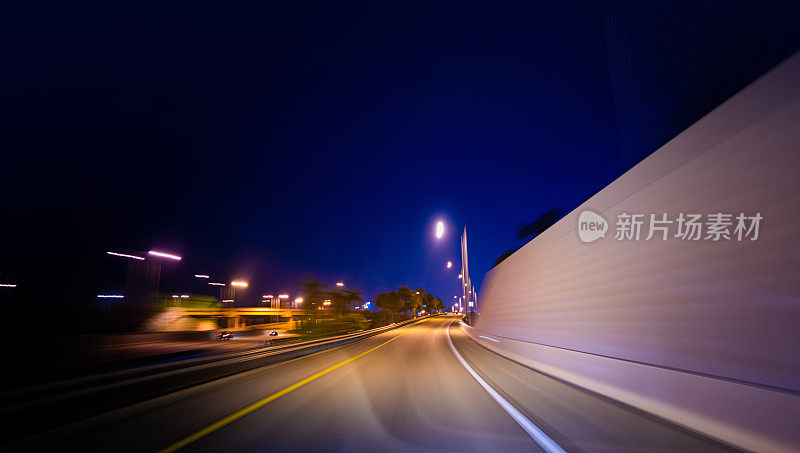 夜景迈阿密公路