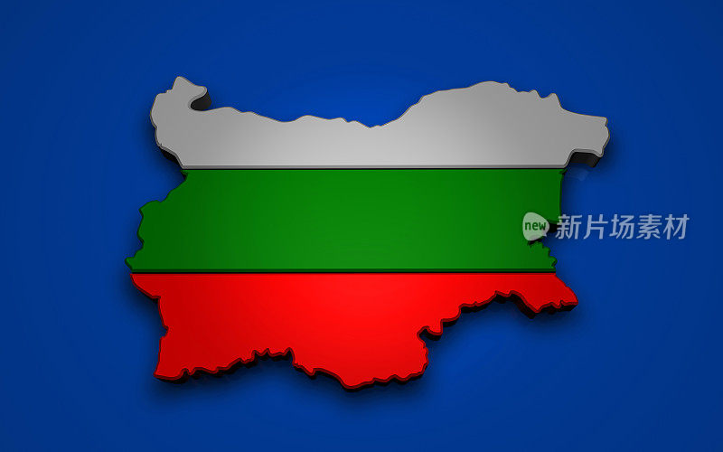 保加利亚三维地图