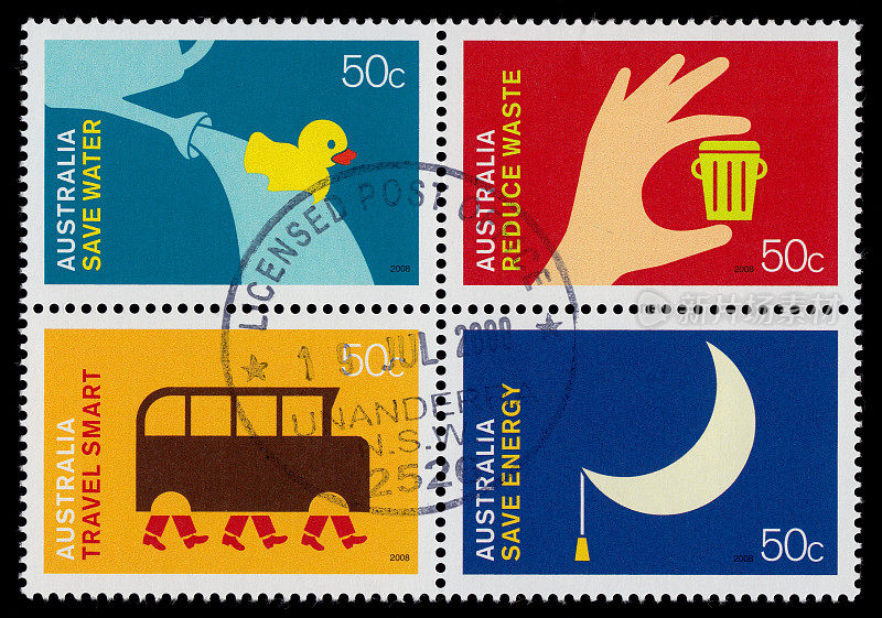 澳洲绿色邮票
