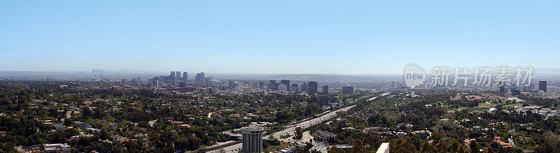 全景拍摄的市中心洛杉矶，加利福尼亚