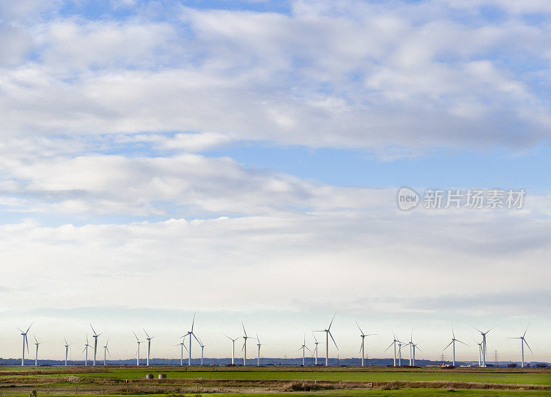 风力发电场在英国的风景