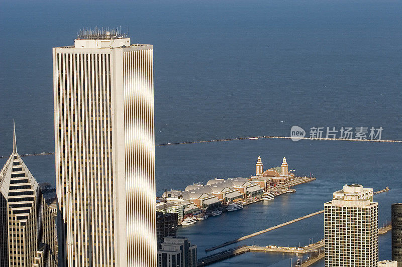 芝加哥海军码头鸟瞰图