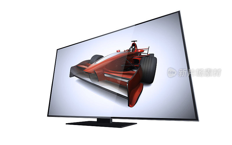 智能电视显示F1赛车