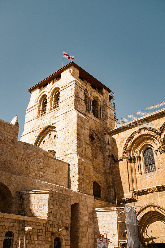 耶路撒冷老城的教堂外观细节