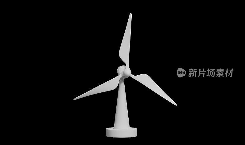 3D风电场图像背景黑色背景
